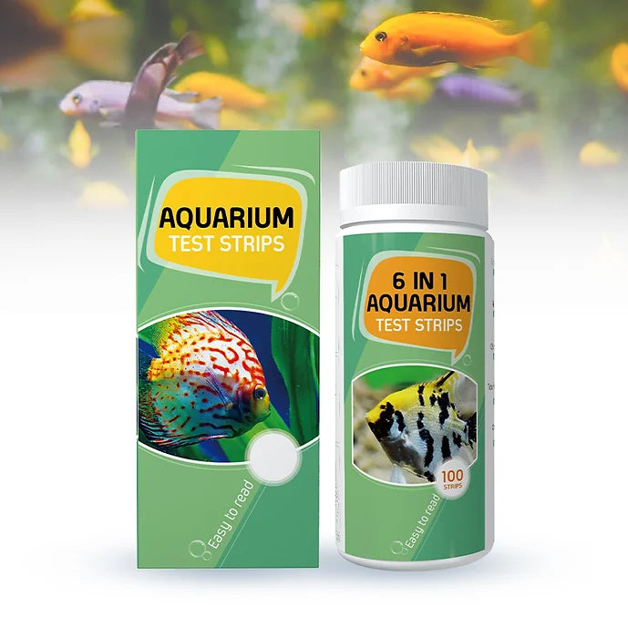 6-in-1 Aquarium Test Strips – Fast, Accurate Water Testing (100 Strips)