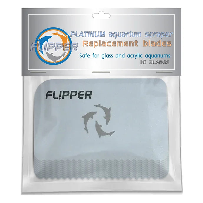 Flipper Platinum Replacement Cards (10 Pack) – Non-Scratch Blades for Glass & Acrylic